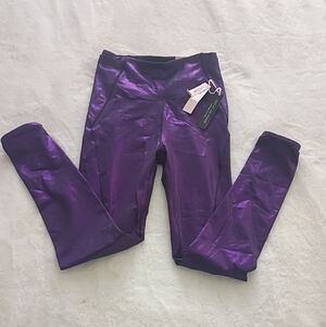Victoria's Secret Metallic Purple Women Leggings